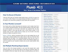 Tablet Screenshot of plumb411.com